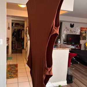 Rust Sleeveless Bodysuit